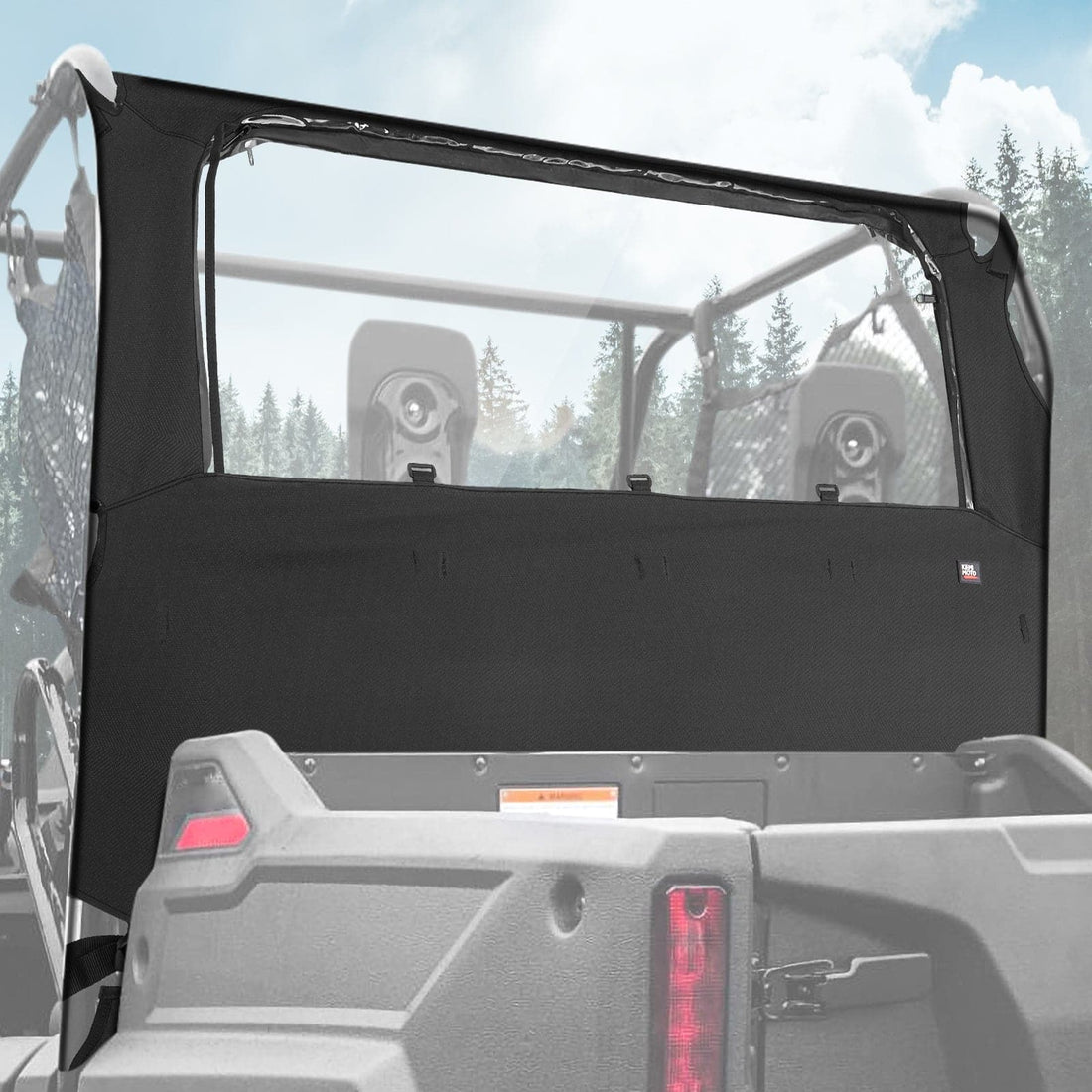 Fabric Rear Panel with Open Window For Pioneer 700 / 700-4