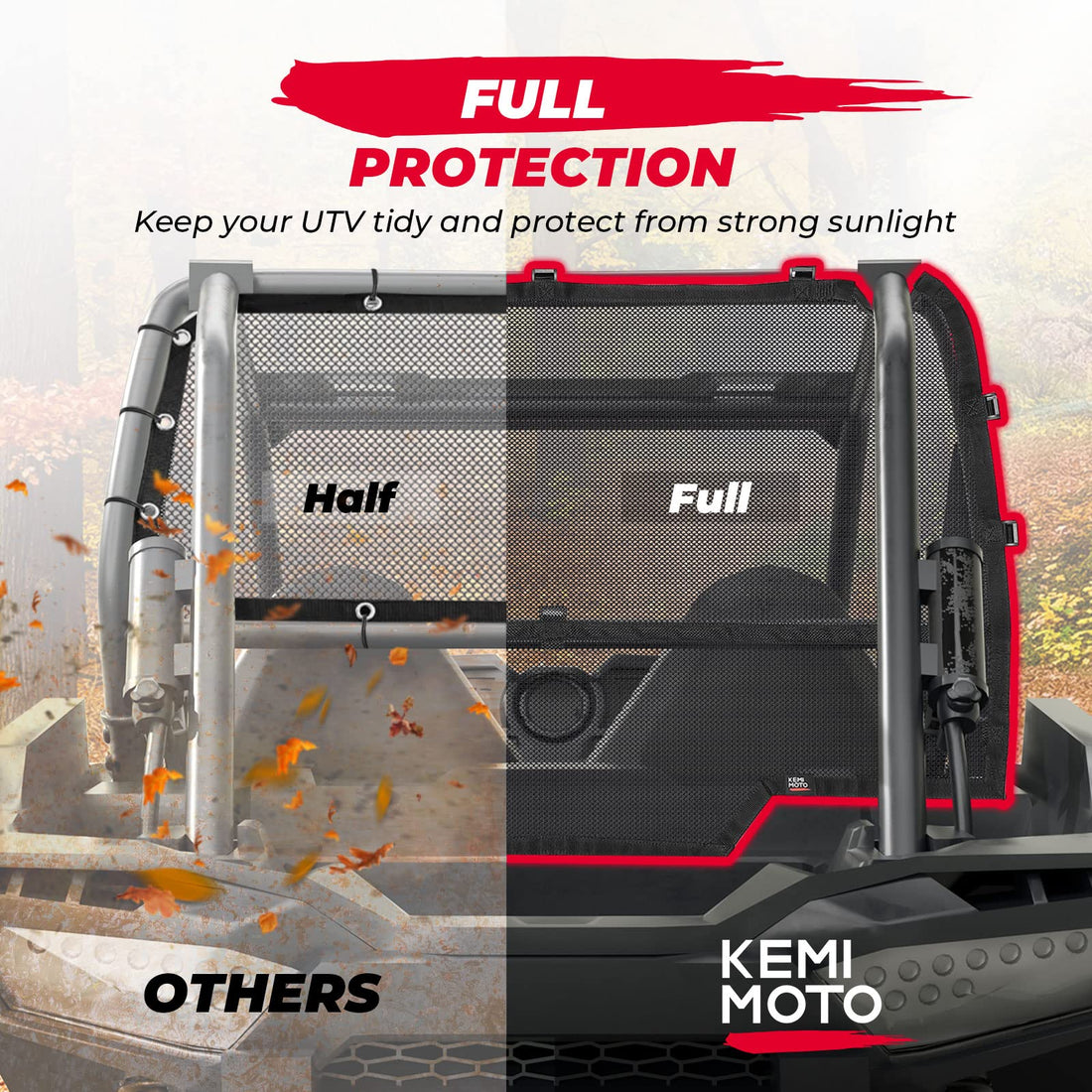 Rear Window Net Soft Mesh for Polaris RZR XP 1000/4