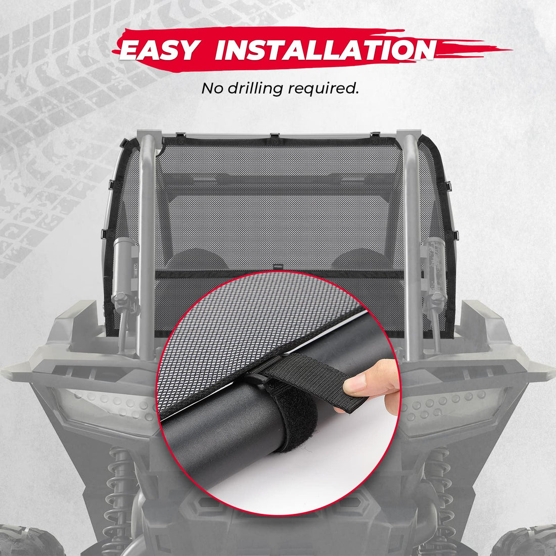 Rear Window Net Soft Mesh for Polaris RZR XP 1000/4
