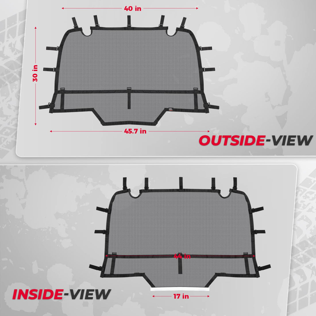 Rear Window Net Soft Mesh for Polaris RZR XP 1000/4