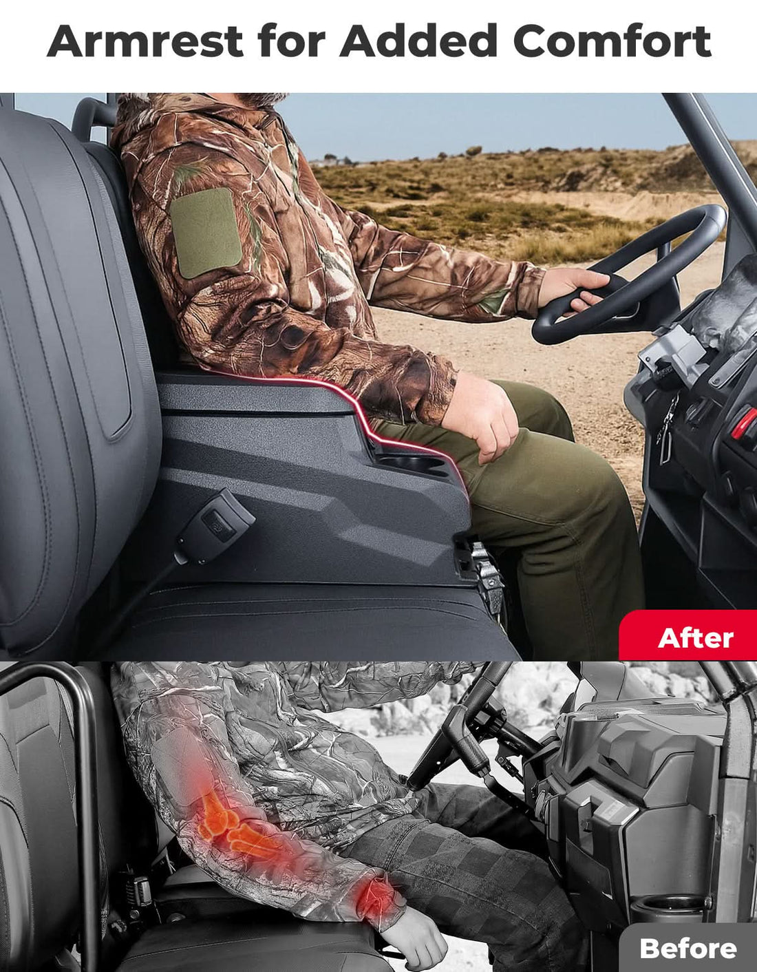 UTV Bench Seat Center Console Box for Polaris Ranger XP 1000 / Crew 2017-2026 / Uforce / Pionner - view 3