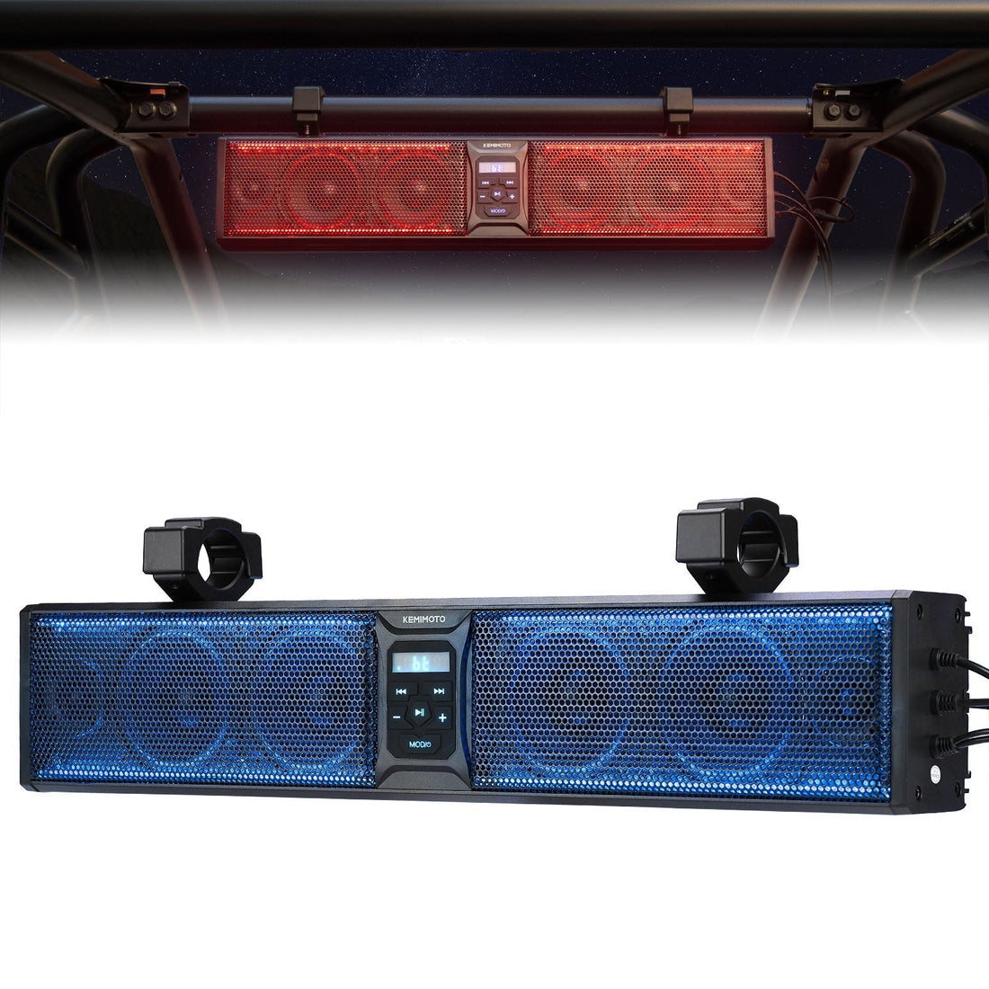 6 Speaker 26 Inch RGB Bluetooth Sound Bar for Polaris RZR / 570 / 800 / 900 / XP / 1000 / Pro - view 1