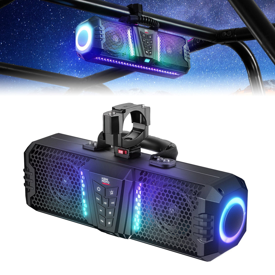 Midnight Gen1.5 Metal Sound Bar for Polaris RZR / 570 / 800 / 900 / XP / 1000 / Pro - view 10