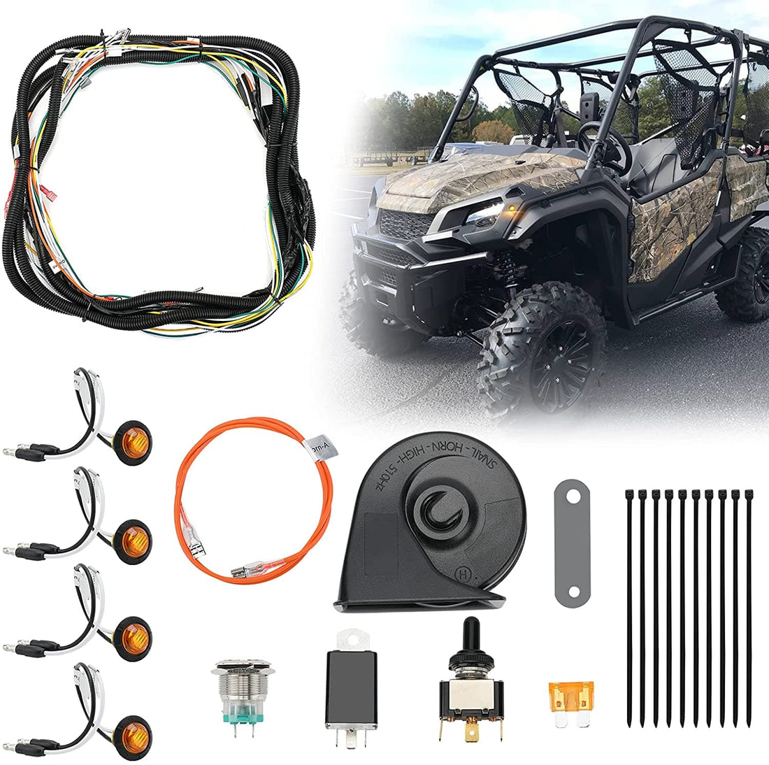 Crew Turn Signal Kit & Seat Cover & Side Mirrors for Polaris Ranger XP 1000 - view 2