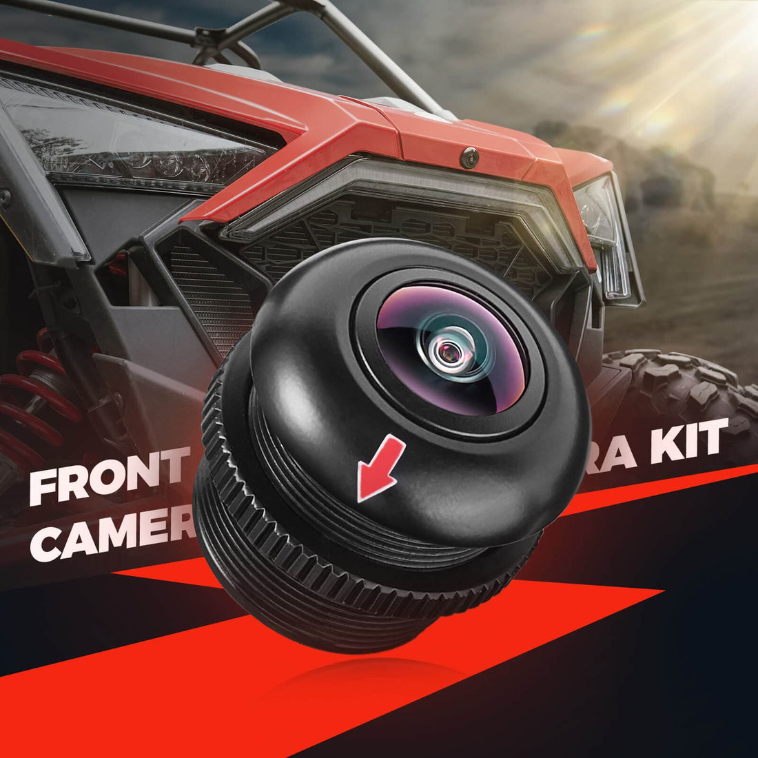 Center Rear View Mirror & Front Camera Kit for Polaris RZR PRO / Turbo - view 6