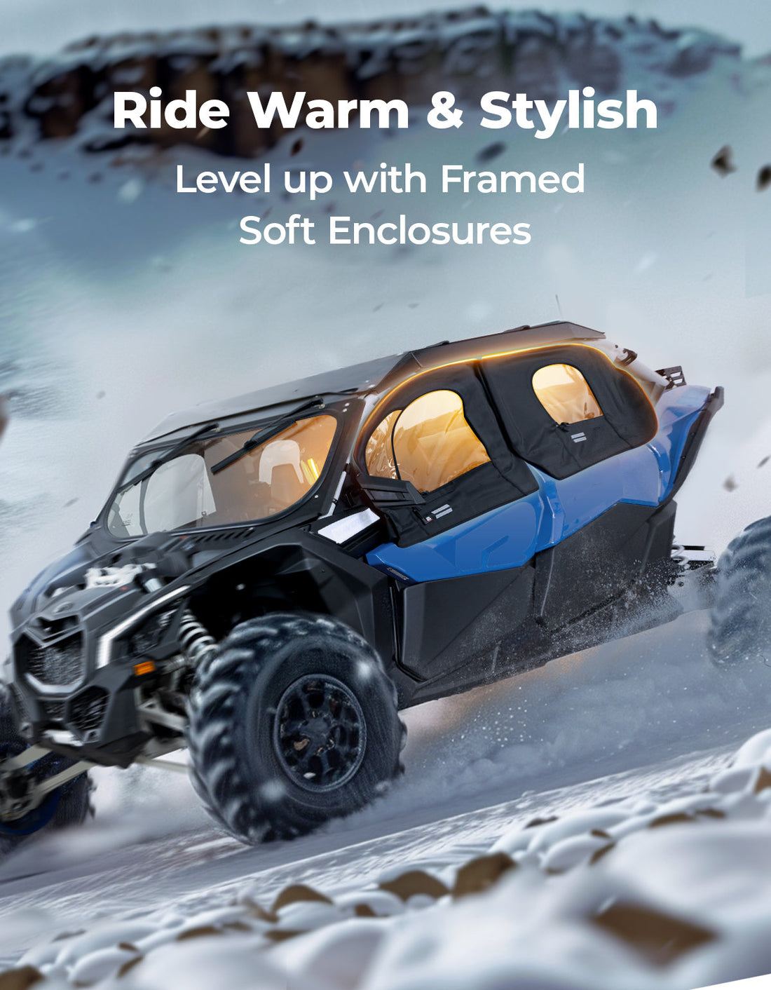 Soft Cab Enclosures with Metal Frame for Can-Am Maverick X3 MAX - view 3