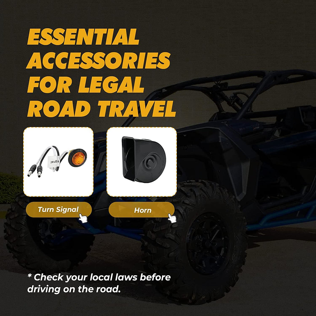 Crew Turn Signal Kit & Seat Cover & Side Mirrors for Polaris Ranger XP 1000 - view 3