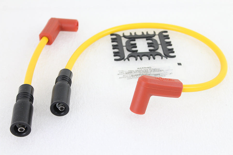Accel 8mm S/S Spiral Core Ignition Wire Set Yellow - 171097Y