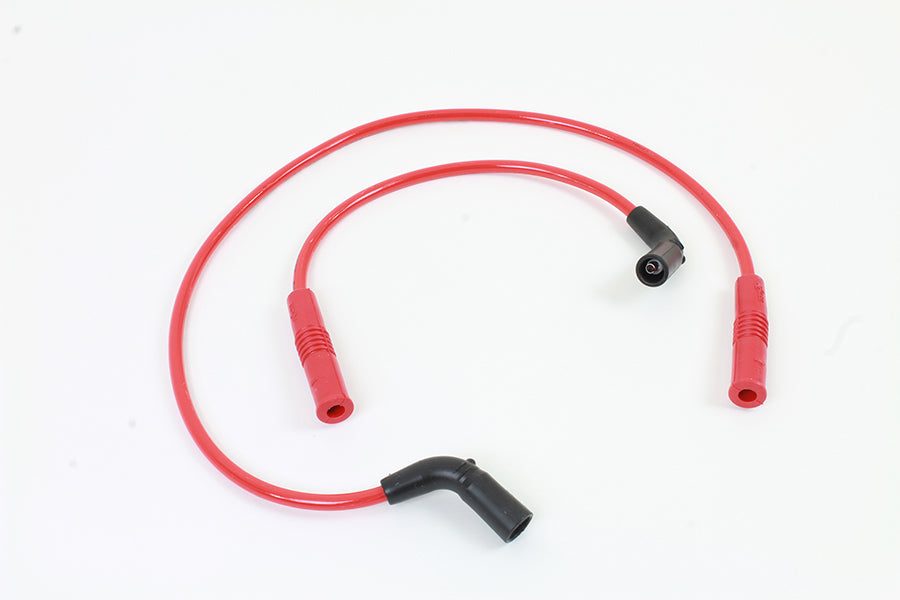Accel 8mm S/S Spiral Core Ignition Wire Set Red - 171111R