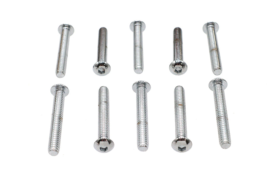 Allen Button Head Screws Chrome 1/4 inch X 1-3/4 inch - 13222
