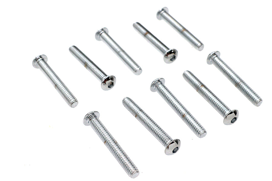 Allen Button Head Screws Chrome 1/4 inch X 1-3/4 inch - 13222