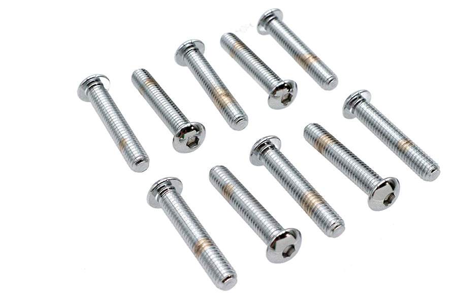 Allen Button Head Screws Chrome 3/8 inch-16 X 2 inch - 13340