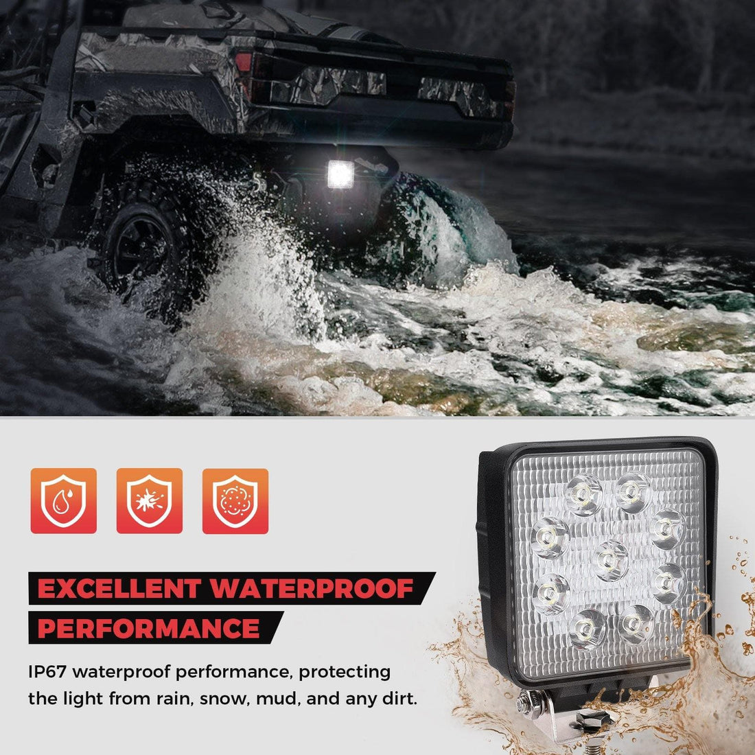 Backup Light for Polaris Ranger 1000 XP / Crew 2018-2024 - view 3