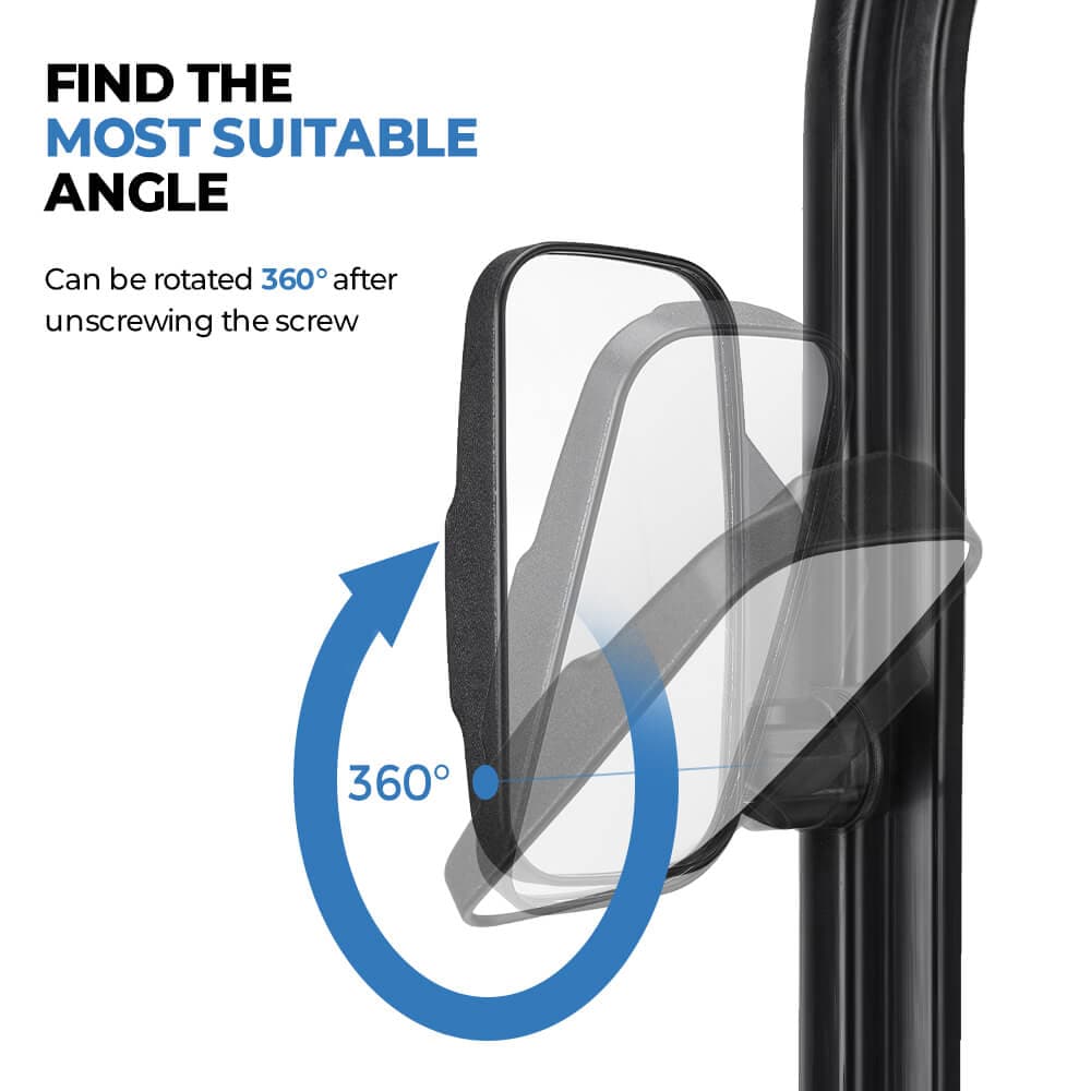 Adjustable Side Mirrors & Under Seat Storage Box for Polaris Ranger - view 8