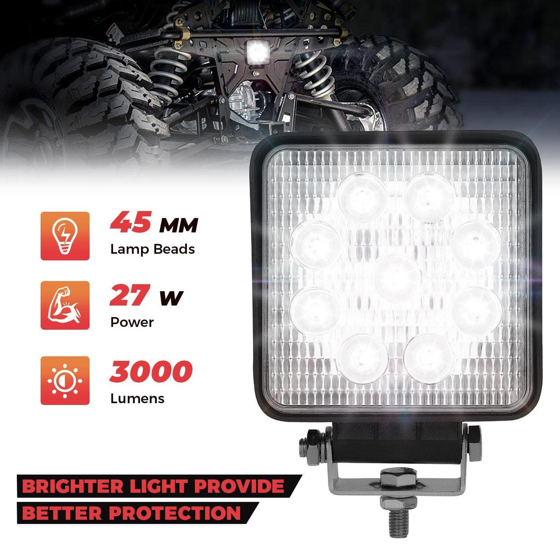 Backup Light for Polaris Ranger 1000 XP / Crew 2018-2024 - view 4