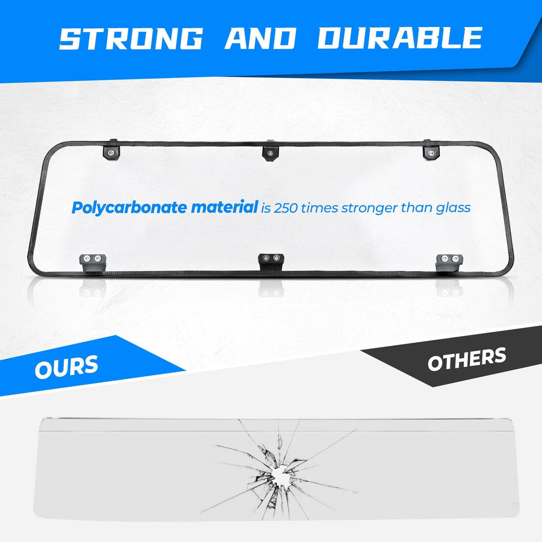 Rear Windshield Clear for Polaris General 1000 /4 2016-2026 - view 4