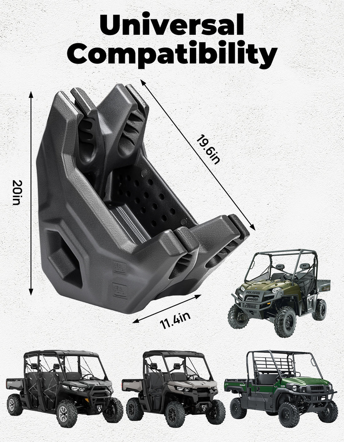 UTV Hunting Tool Holder Rack for Ranger General Can-Am Defender Pioneer - view 5