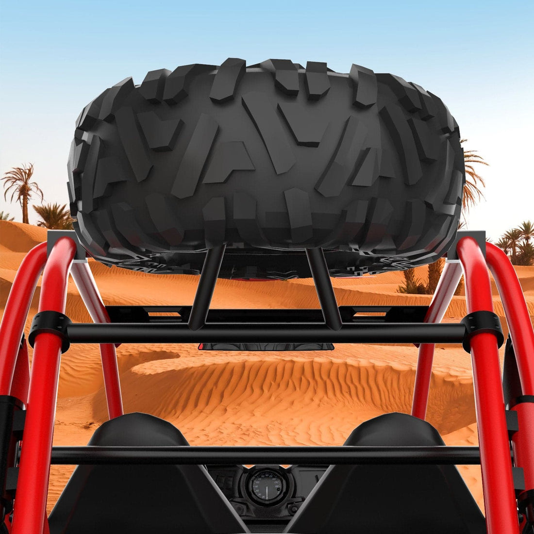 Spare Tire Carrier Mount & Side Nerf Bars Rock Sliders for Polaris RZR XP 1000 - view 8