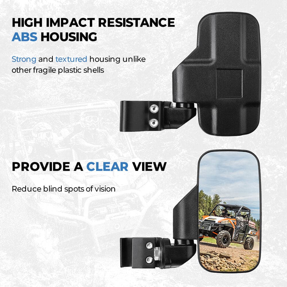 Adjustable Side Mirrors & Under Seat Storage Box for Polaris Ranger - view 4