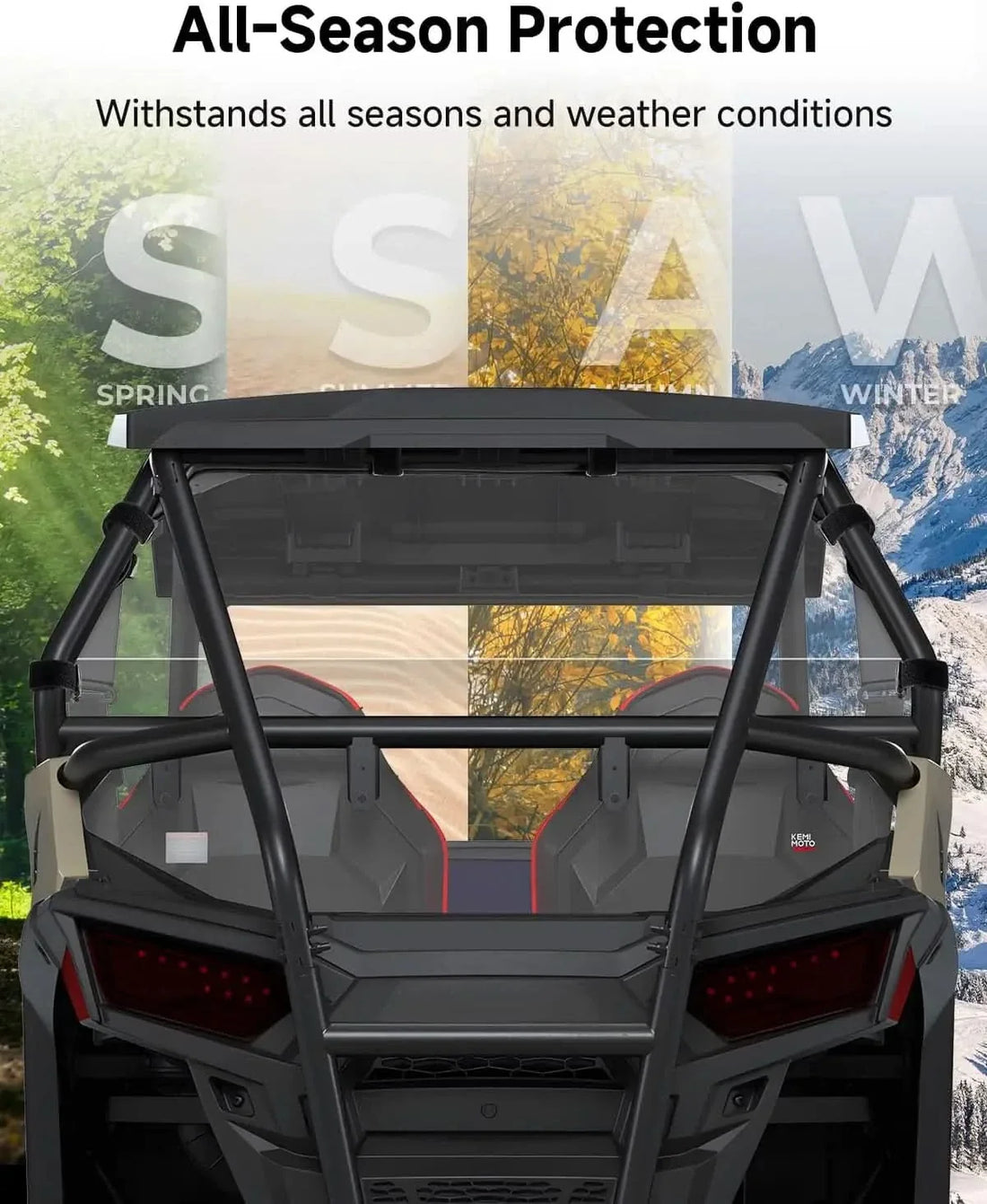 Rear Windshield High-Light Anti-Scratch for Polaris RZR Trail 900 / S 900 / S 1000 2021+ - view 4