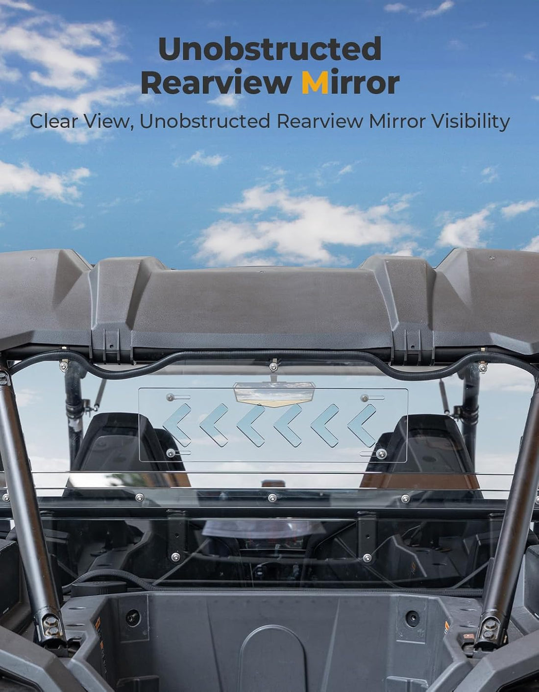Vented Clear Rear Windshield for Polaris RZR XP 1000 2024-2025 - view 4