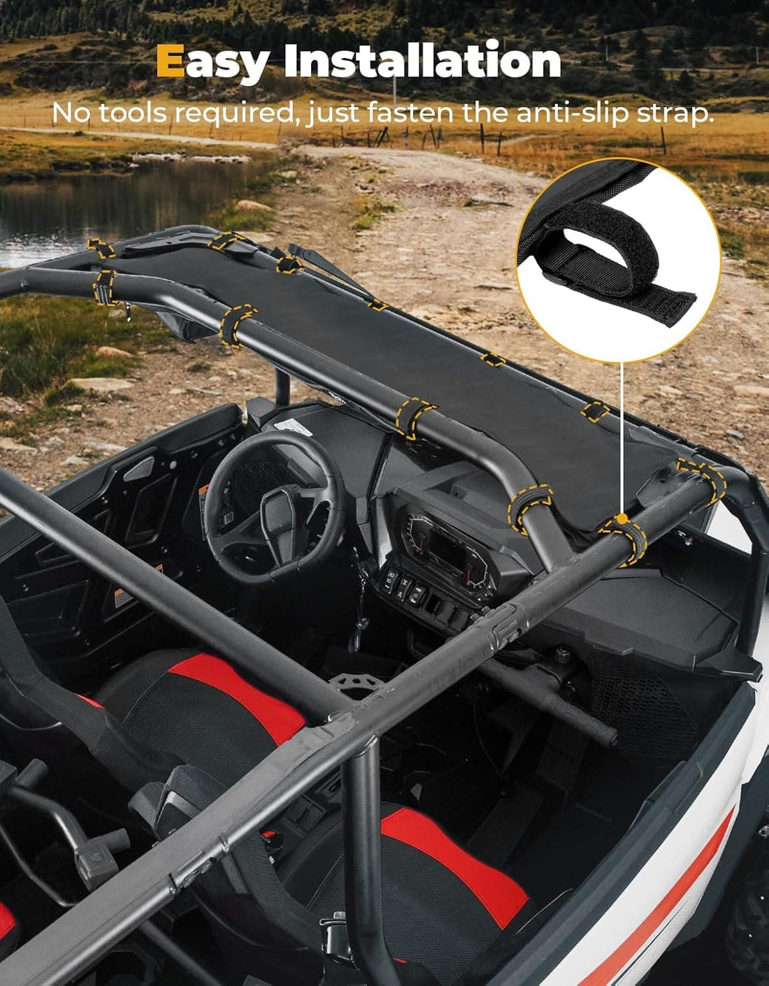 UTV Roof Bag Overhead Storage Bag for Polaris RZR XP 1000 /4 2024-2025 - view 4