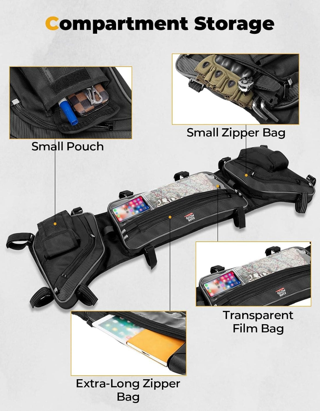 UTV Roof Bag Overhead Storage Bag for Polaris RZR XP 1000 /4 2024-2025 - view 2