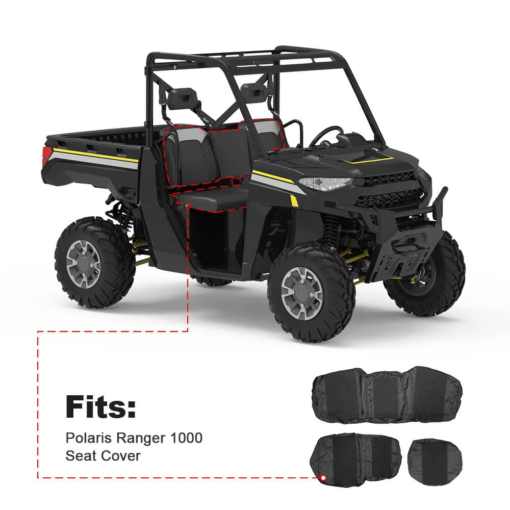 UTV Waterproof Seat Cover & Under Seat Storage Box for Polaris Ranger - view 4