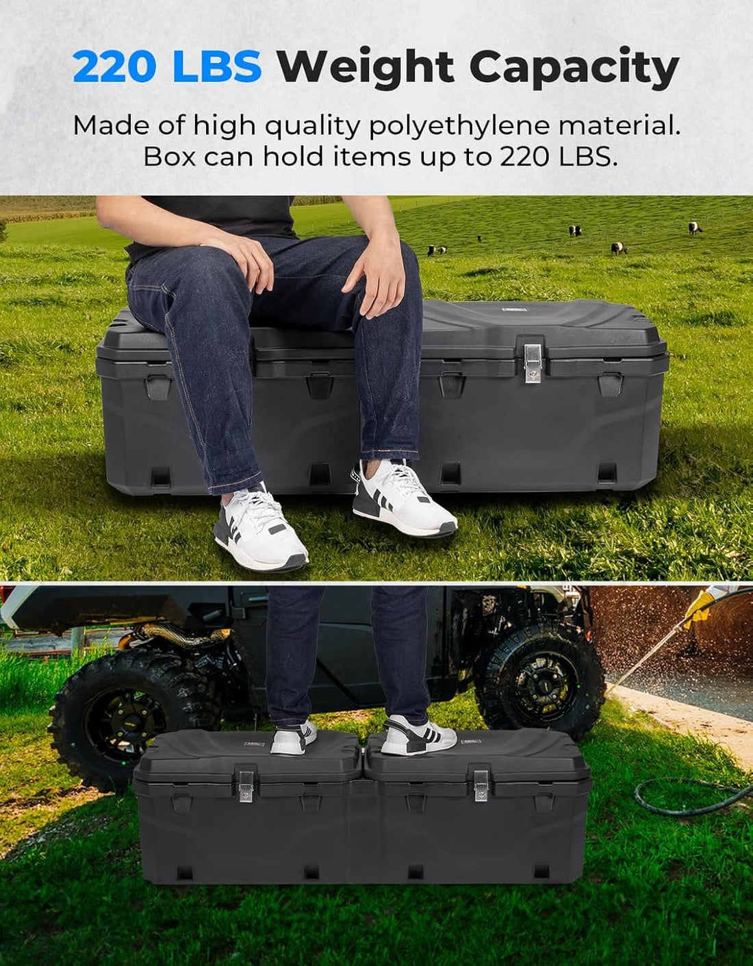 UTV Bed Box 29GAL for Polaris Ranger 1000 / XP 1000 / CREW 2018-2024 - view 7