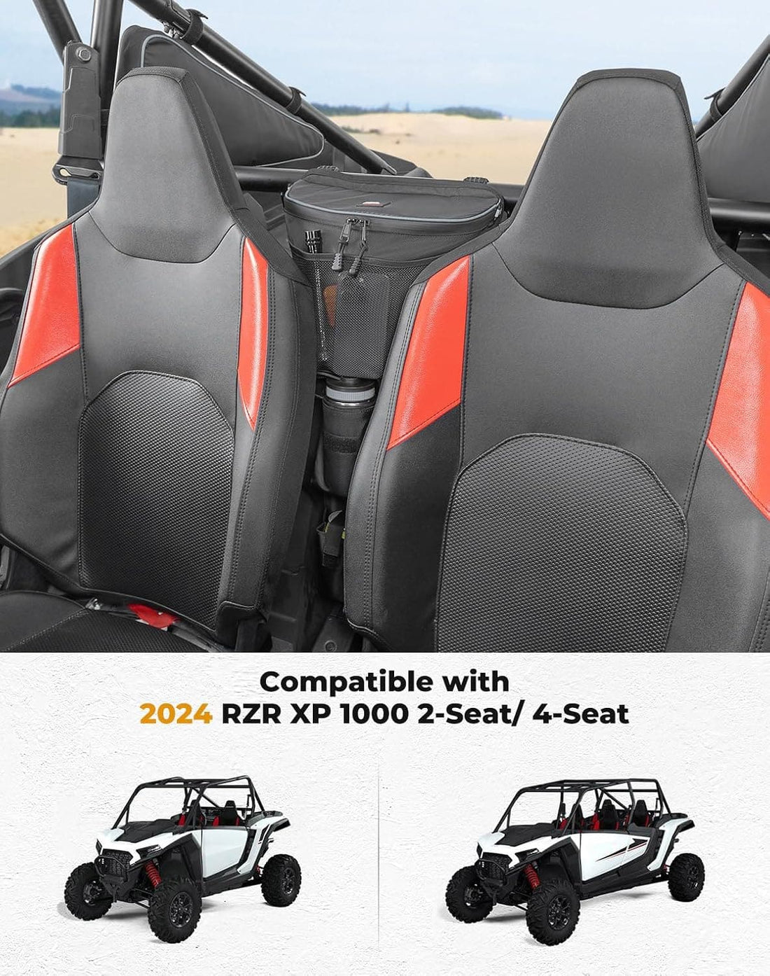 Center Storage Bag with Cup holder for 2024-2025 Polaris RZR XP 1000 /4 - view 3