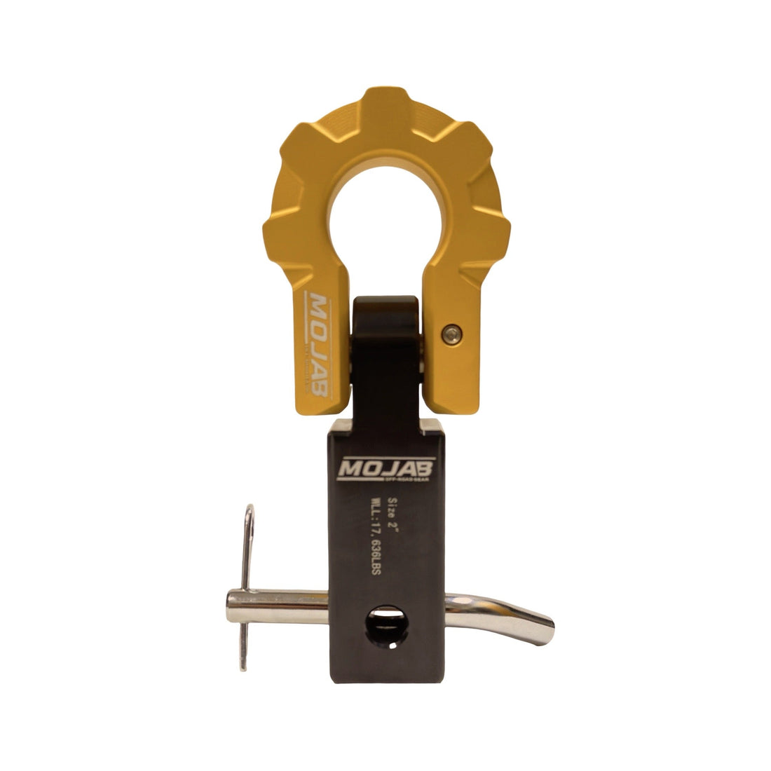 2'' Aluminum Hitch Receiver with Aluminum D-Shackle 9T-Ceramic coated