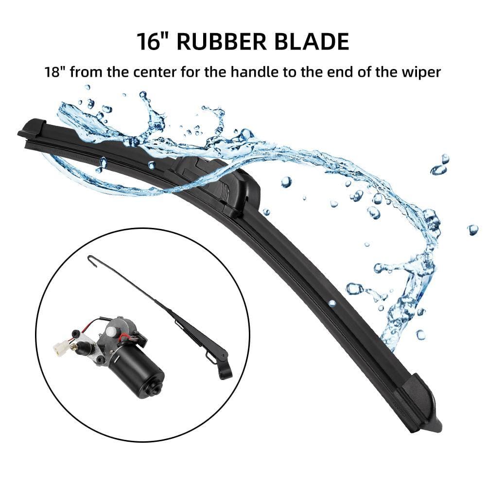 12V Electric Windshield Wiper Washer Kit for Polaris RZR, Ranger, Can-Am - view 6
