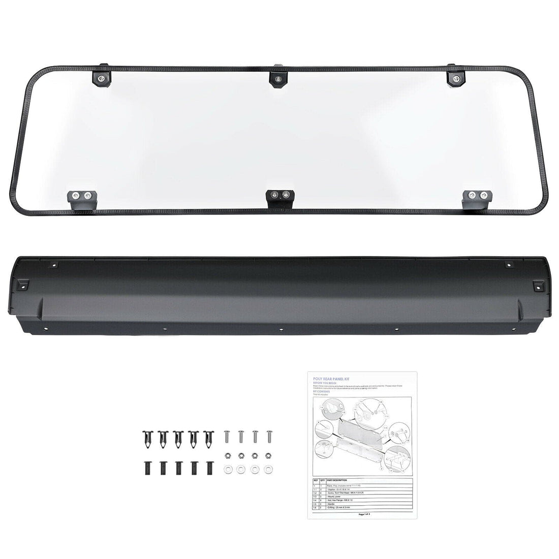 Rear Windshield Clear for Polaris General 1000 /4 2016-2026 - view 9