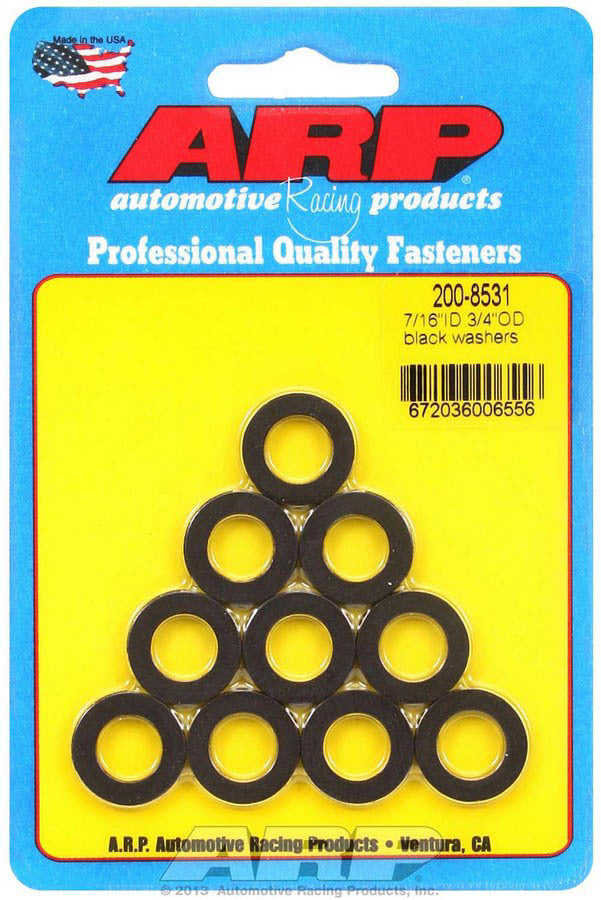 Black Washers - 7/16 ID x 3/4 OD (10) - 2008531