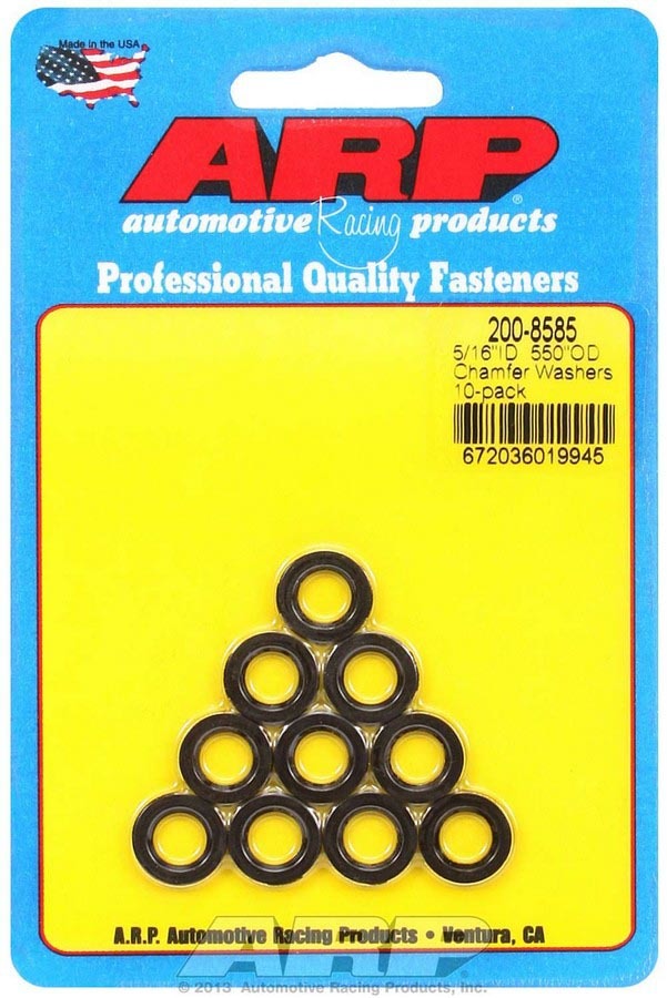 Black Washers - 5/16 ID x .550 OD Chamfer (10) - 2008585