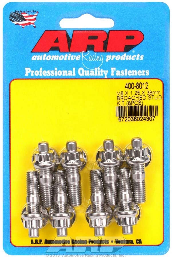 Stud Kit - Broached 8pk 8mm x 1.25 x 38mm - 4008012