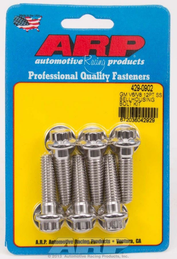 S/S Bellhousing Bolt Kit - 12pt. GM V6/V8 - 4290902