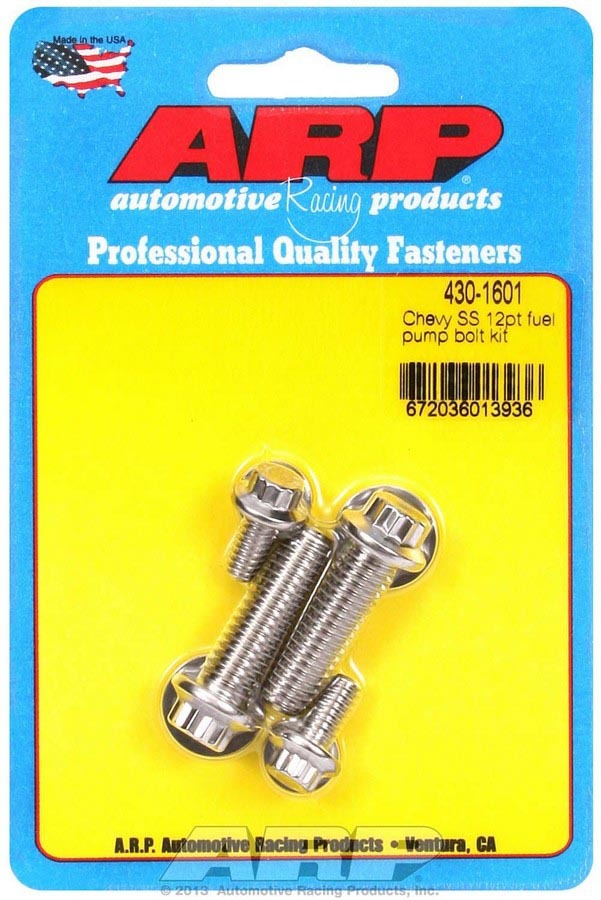 S/S Chevy Fuel Pump Bolt Kit 12pt. - 4301601