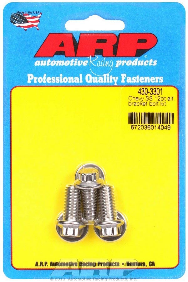 S/S Chevy Alternator Bracket Bolt Kit 12pt. - 4303301
