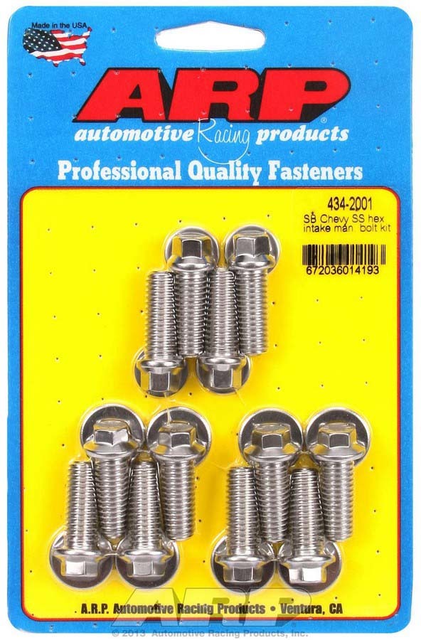 SBC S/S Intake Bolt Kit 6pt. - 4342001