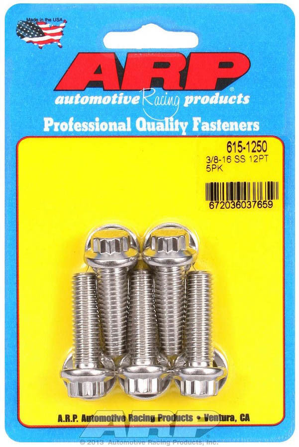 S/S Bolt Kit - 12pt. (5) 3/8-16 x 1.250 - 6151250