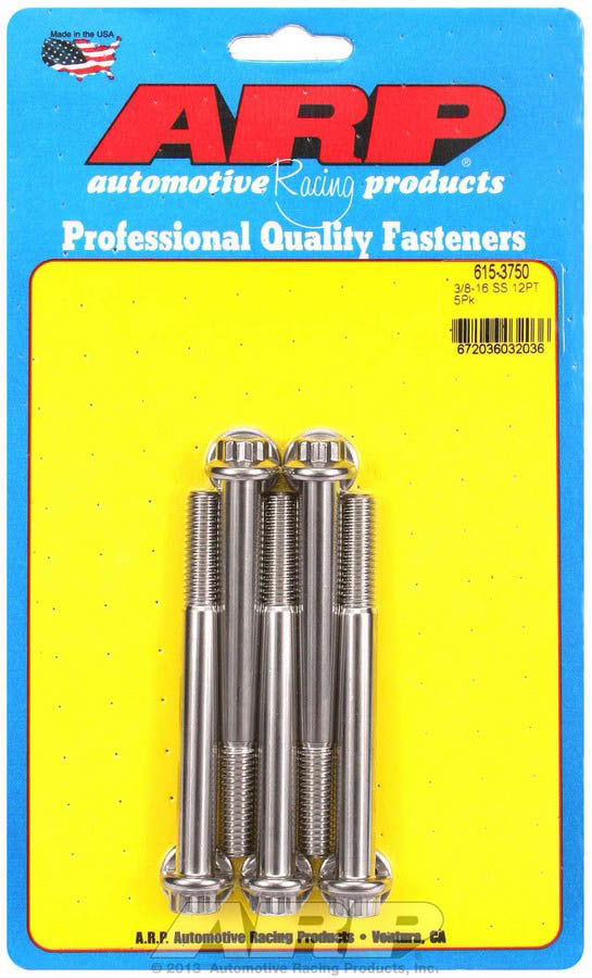S/S Bolt Kit - 12pt. (5) 3/8-16 x 3.750 - 6153750