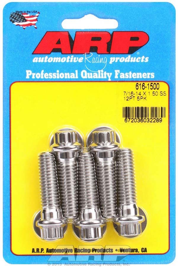 S/S Bolt Kit - 12pt. (5) 7/16-14 x 1.500 - 6161500