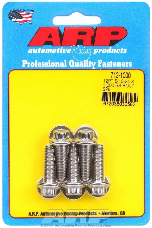 S/S Bolt Kit - 12pt. (5) 5/16-24 x 1.000 - 7121000