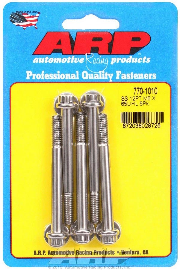 S/S Bolt Kit - 12pt. (5) 6mm x 1.00 x 65 - 7701010