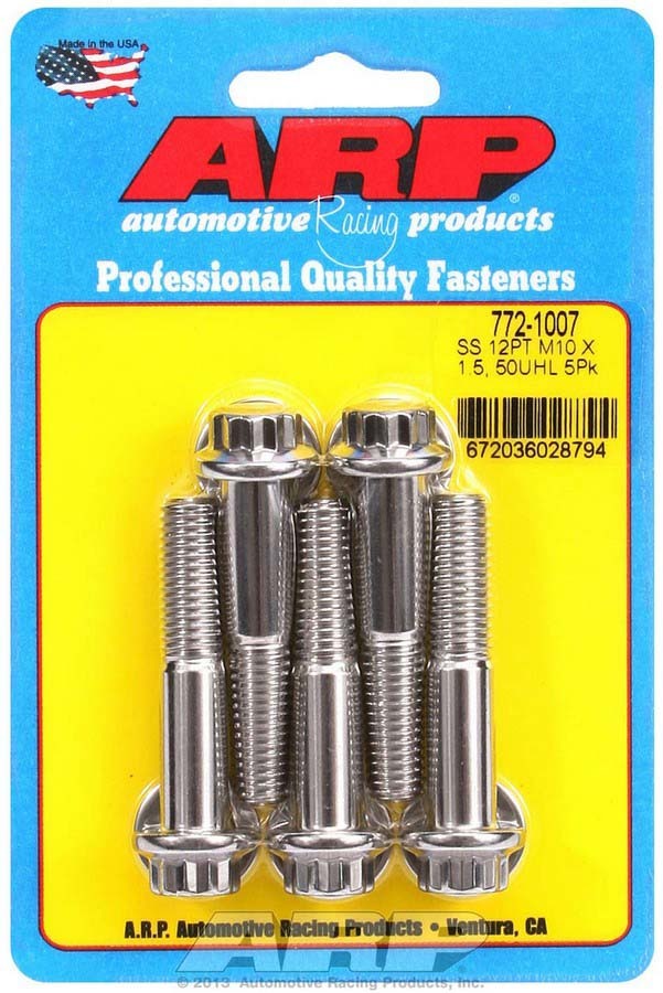 S/S Bolt Kit - 12pt. (5) 10mm x 1.5 x 50mm - 7721007