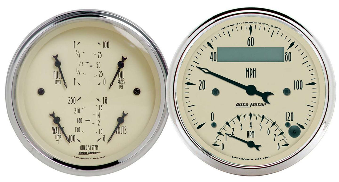 3-3/8in A/B Quad/Speedo/Tach Combo - 1820