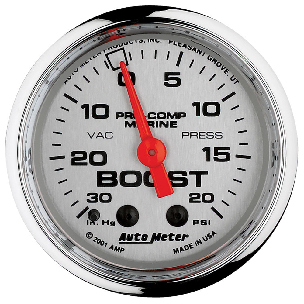 2-1/16 PC Marine Gauge Vac/Boost 30HG/20PSI - 20077435