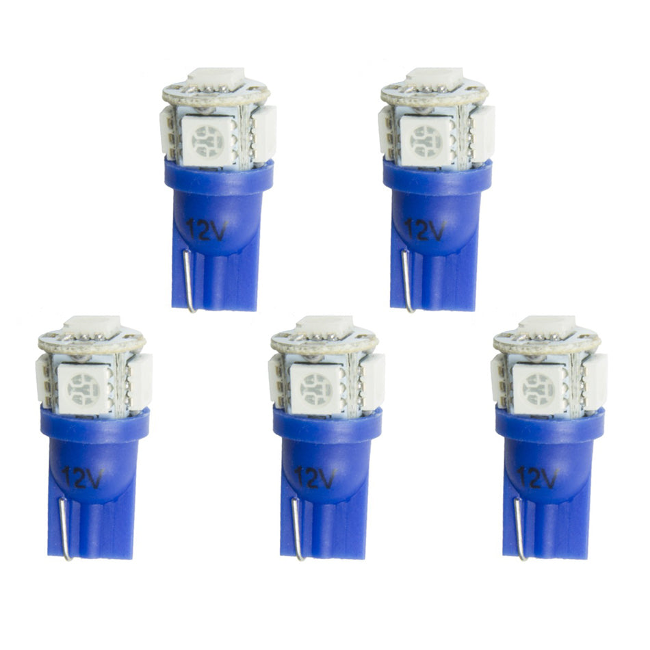 Replacement LED Bulbs T3 Wedge Blue (5pk) - 3286K