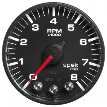 Spek-Pro 2-1/16 Tach w/ Shift Light & Peak Mem. - P334328